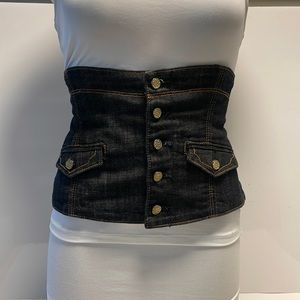Bebe Dark Denim Waist Belt